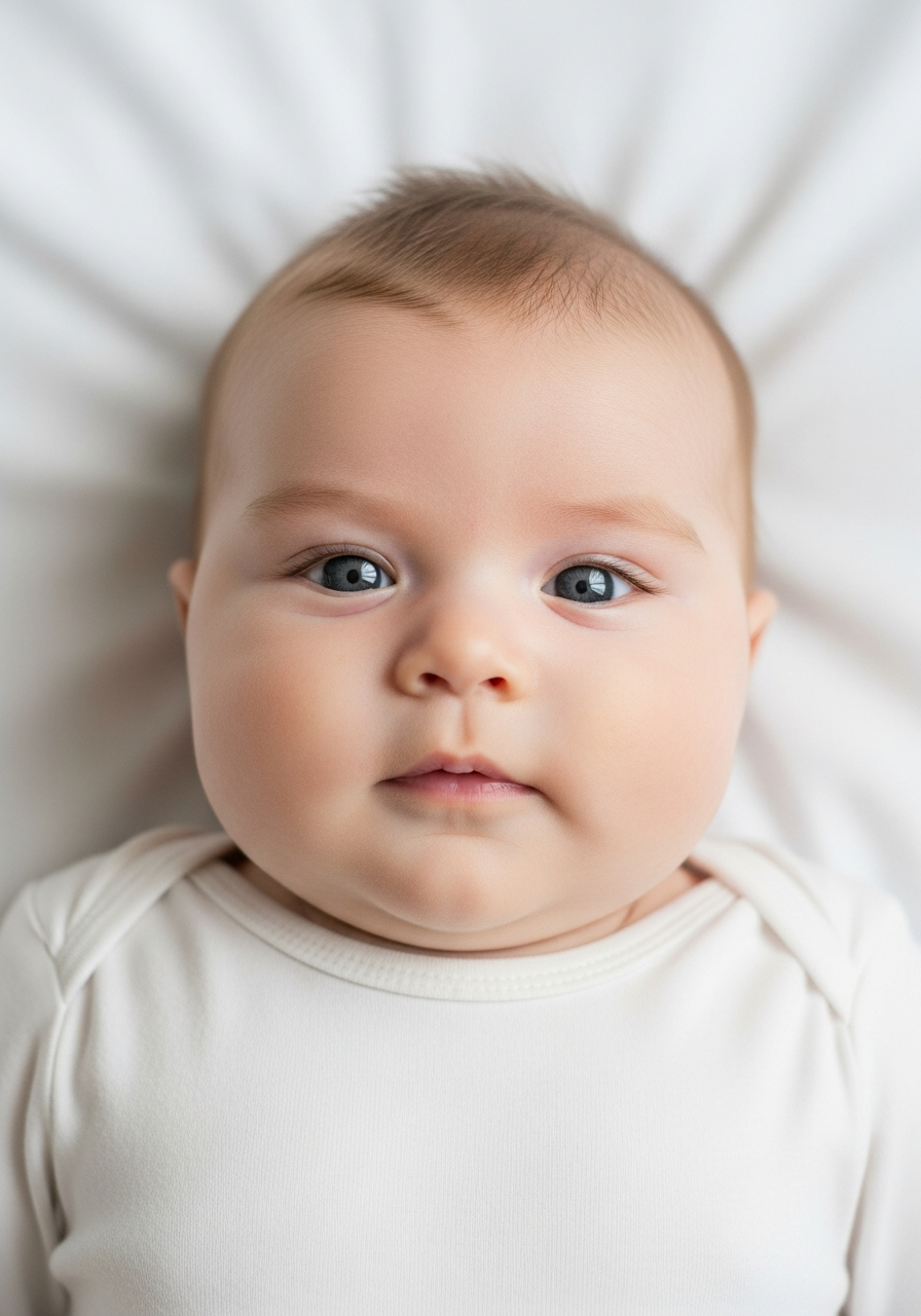 Baby photo before passport processing